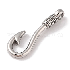 Non-Tarnish 304 Stainless Steel Hook Clasps&nbsp;STAS-C109-07P