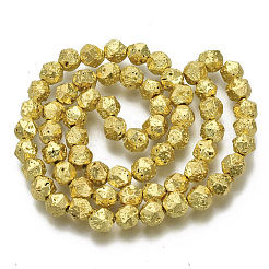Electroplated Natural Lava Rock Beads Strands&nbsp;G-S352-31A-B