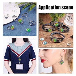 30Pcs 2 Style Translucent Glass Cabochons&nbsp;GLAA-SC0001-71