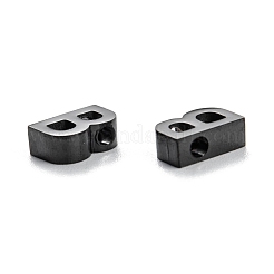304ステンレススチールチャームイオンプレーティング（IP）  アルファベット  電気泳動黒  文字.b  8x5x3mm  穴：1.8mm&nbsp;STAS-K216-41B-EB