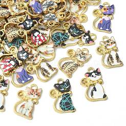 40Pcs 8 Colors Alloy Enamel Pendants&nbsp;ENAM-CJ0001-79