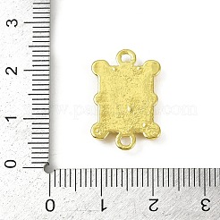 Brass & White ABS Plastic Imitation Pearl Playing Card A Connector Charms&nbsp;KK-M322-23G