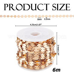 6M Brass Flat Round Link Chains&nbsp;CHC-HS0001-01KCG