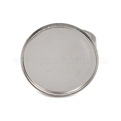 304 Stainless Steel Cuff Ring Components&nbsp;STAS-D372-07P-08