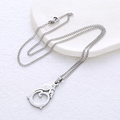 Minimalist 304 Stainless Steel Hollow Chinese Gourd Shape Pendant Necklaces for Women&nbsp;FL9858
