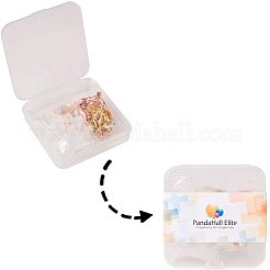 DIYピアス作り  イヤリングコンバーターの真鍮クリップ付き  イヤリングコンポーネントとプラスチックイヤークリップパッド  ミックスカラー  7.4x7.2x1.7cm&nbsp;PH-DIY-G005-40