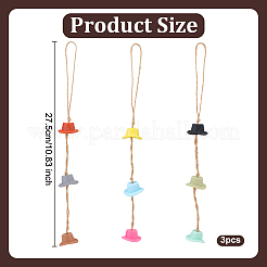Cowboy Hat Silicone Pendant Decoration&nbsp;HJEW-DR00021