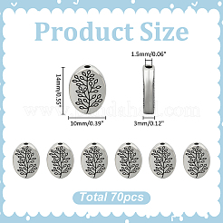 70Pcs Tibetan Style Alloy Beads&nbsp;FIND-ME0002-58