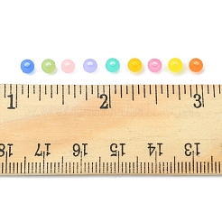 つや消し透明アクリルビーズ 31g  ラウンド  ミックスカラー  4mm  穴：1.6mm  約1000個/31g&nbsp;MACR-FS0001-37