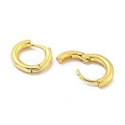 真鍮製フープピアス  ラウンド  18KGP本金メッキ  12x2mm&nbsp;EJEW-L211-003G