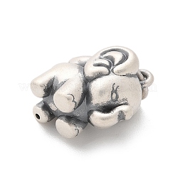 Fine Silver Vintage Elephant Charms&nbsp;STER-D300-06AS