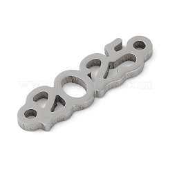 変色しない304ステンレススチールコネクタチャーム  ナンバー2025のリンク  ステンレス鋼色  5.5x20x1.2mm  穴：1.2mm&nbsp;STAS-L279-019P