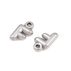 304ステンレスペンダント  文字チャーム  文字F  9.5~10x2.5~9x2.5mm  穴：1.2mm&nbsp;STAS-S186-12F-P01