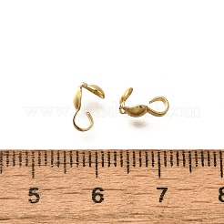 真鍮製ダルマチープ  カドミウムフリー＆鉛フリー  持続的なメッキ  18KGP本金メッキ  7.5x3.5mm  穴：0.8mm&nbsp;KK-Q043-14G