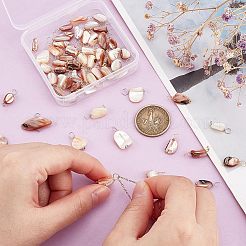 60Pcs 2 Colors Natural Seashell Nuggets Charms&nbsp;FIND-AR0005-68