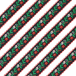 10Yards Polyester Flower Ribbon&nbsp;OCOR-TA0003-63B