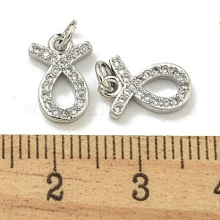 Rack Plating Brass Micro Pave Cubic Zirconia Pendants&nbsp;KK-K386-02I-P