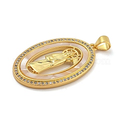 Rack Plating Brass Micro Pave Cubic Zirconia Pendants&nbsp;KK-I718-09G-B