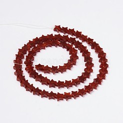 天然カーネリアンスタービーズ連売り  エネルギーの安定化のために  10x3.5mm  穴：1mm  約44個/連  15.3インチ&nbsp;G-M201-31-10mm