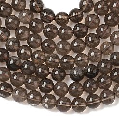 天然石スモーキークォーツビーズ連売り  ラウンド  6mm  穴：1mm  約61個/連  14.9インチ〜15.1インチ&nbsp;G-D840-62-6mm