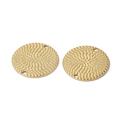 イオンプレーティング（IP）304ステンレススチールコネクタチャーム  フラットラウンドいリンク  18KGP本金メッキ  20x1mm  穴：1.6mm&nbsp;STAS-C066-04G