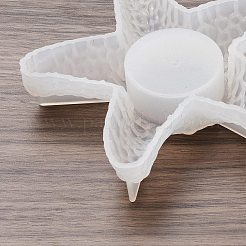 DIYキャンドル作り  レジン型  UVレジン用  エポキシ樹脂工芸品作り  ヒトデ  ホワイト  102x100x20.5mm  内径：96x102.5mm&nbsp;SIMO-M045-06