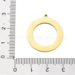304ステンレスペンダント  ルーン文字のチャームが付いた指輪  18KGP本金メッキ  26x23x1mm  穴：1.4mm&nbsp;STAS-M099-01G