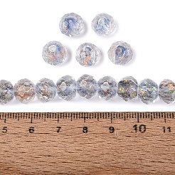 Handmade Foil Glass Beads&nbsp;FOIL-Q001-02D