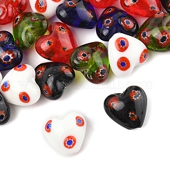 24Pcs 5 Colors Handmade Millefiori Glass Beads&nbsp;LAMP-FS0001-36