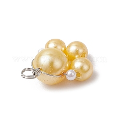 ラウンド  プラチナ  24x16x10mm  穴：2.2mm&nbsp;PALLOY-JF03612-01