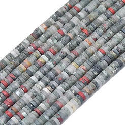 天然のアフリカブラッドストーンビーズ連売り  艶消し  ディスクビーズ  ヒシビーズ  4x1.5mm  穴：0.8mm  約239~241個/連  15.35インチ（39cm）&nbsp;G-P575-B11-4x1mm