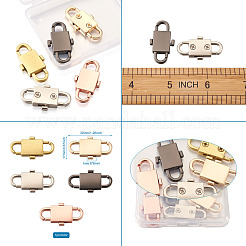 5色調節可能なアロイチェーンバックル  チェーンストラップバッグアクセサリー用  ミックスカラー  32x17x5mm  穴：6x6mm  5個/箱&nbsp;PALLOY-TA0001-91-RS