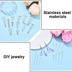 800Pcs 304 Stainless Steel Pins&nbsp;STAS-YW0002-82