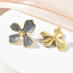 Brass Enamel Stud Earrings for Women&nbsp;KK-CBA760A-11G-02
