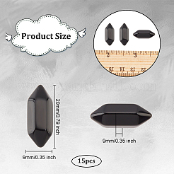  Faceted No Hole Natural Black Obsidian Healing Stones&nbsp;G-OC0003-60