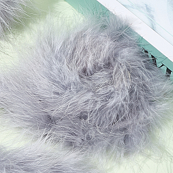 七面鳥の羽飾りアクセサリー  のための diy 衣装  ヘアアクセサリー  背景クラフト  ライトグレー  2120x45~80mm&nbsp;AJEW-WH20018-91A