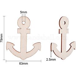 コットンウッドチップ  クローバー  バリーウッド  235x280x1.5mm  8個/袋&nbsp;WOOD-WH0110-23