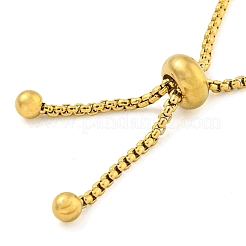 Ion Plating(IP) 304 Stainless Steel Box Chain Slider Bracelet Makings&nbsp;STAS-P360-03G