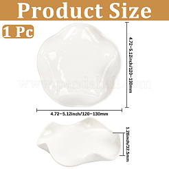 陶器の食器置き  台所用品ホルダー  スプーン用  取鍋  トング  ホワイト  120~130x120~130x32.5mm&nbsp;AJEW-GF0014-61