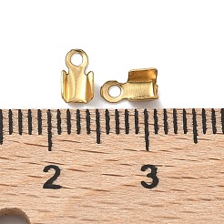 304ステンレススチールコードエンド  イオンプレーティング（ip）  18KGP本金メッキ  6x3x2.5mm  穴：1.2mm&nbsp;STAS-Z178-09G