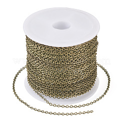 Brass Coated Iron Flat Cable Chains&nbsp;CH-TAC0007-01AB