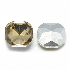 Pointed Back Glass Rhinestone Cabochons&nbsp;RGLA-T032-10x10mm-08