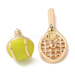 Brass Micro Pave Cubic Zirconia Stud Earrings&nbsp;EJEW-Z080-03G-01