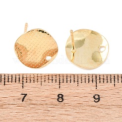 304ステンレススチールスタッドピアス金具  オーバル  カン付き  18KGP本金メッキ  12mm  穴：1.5mm  ピン：0.8x10mm&nbsp;STAS-D217-01G