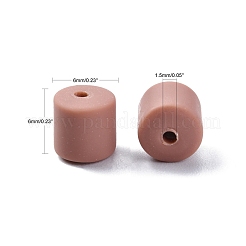 樹脂粘土ビーズ連売り  コラム  バリーウッド  5~7x6mm  穴：1.5~2mm  約61~69個/連  15.74インチ&nbsp;X-CLAY-T001-C19