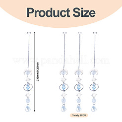3Pcs Glass Hanging Suncatchers&nbsp;HJEW-TADJ0017