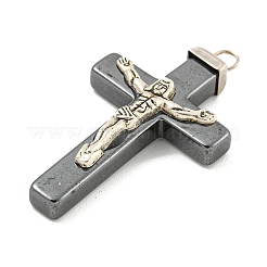 Religion Synthetic Non-Magnetic Hematite & Alloy Pendants&nbsp;G-C136-02