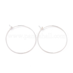 925 Sterling Silver Hoop Earring Findings&nbsp;STER-D035-24S