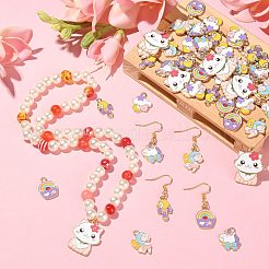 60Pcs 6 Styles Alloy Enamel Pendants&nbsp;ENAM-CJ0004-90