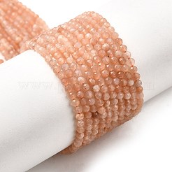 Natural Peach Moonstone Beads Strands&nbsp;X-G-F619-19A-2mm